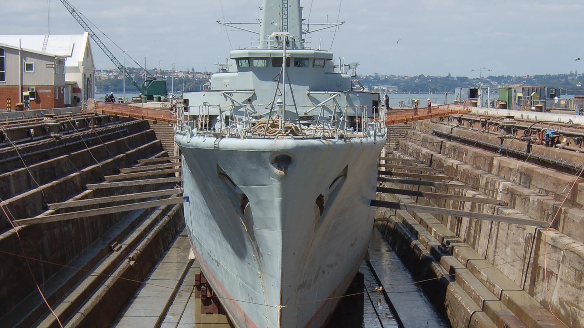 Drydock for hull clean